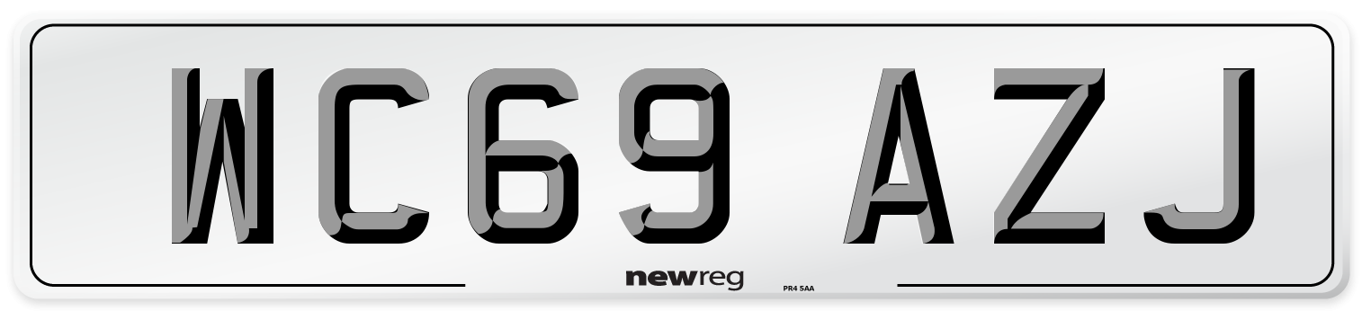 WC69 AZJ Number Plate from New Reg